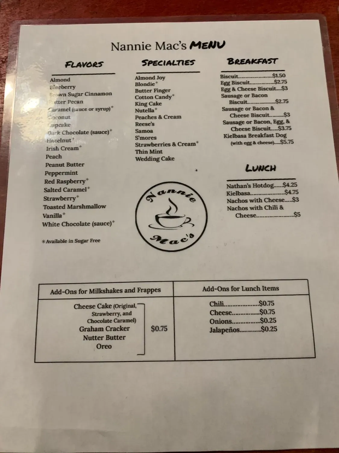 Menu 1