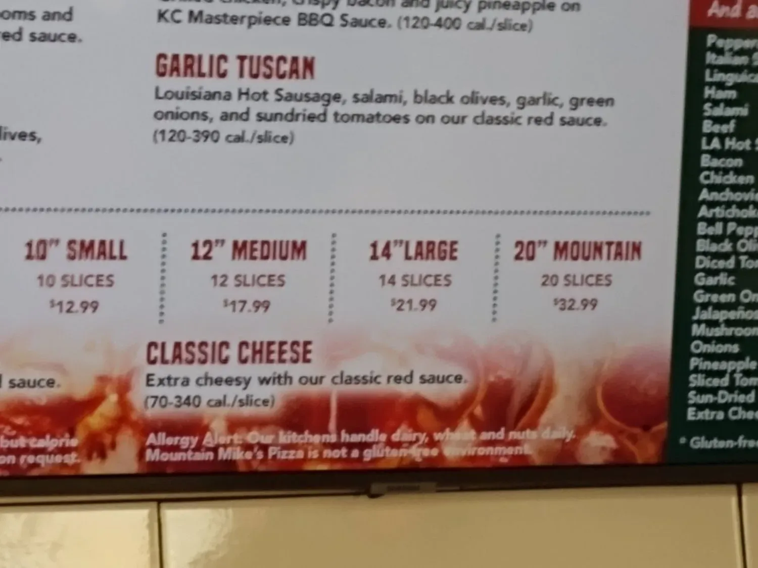 Menu 5