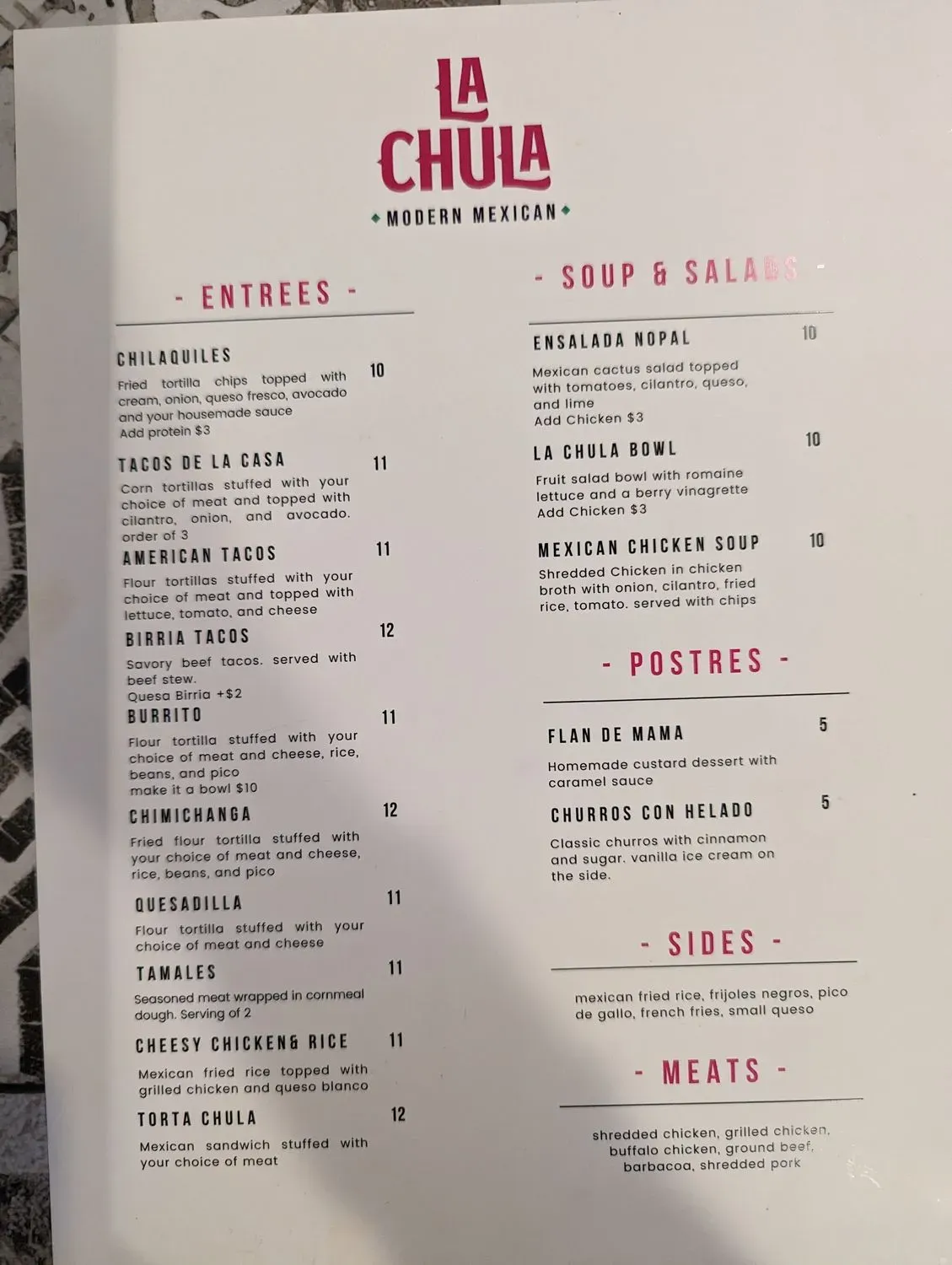 Menu 1