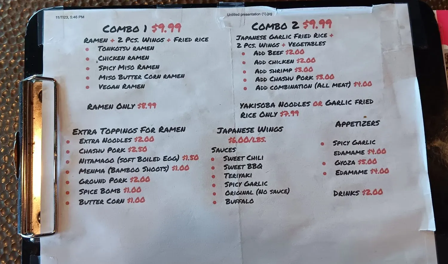 Menu 4