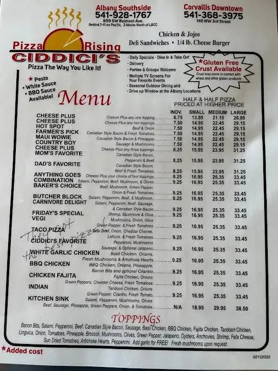 Menu 1