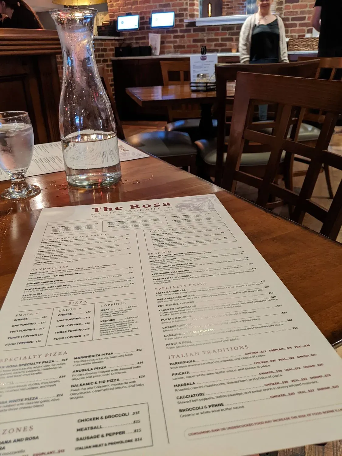 The Rosa Restaurant Menu - Updated October 2025