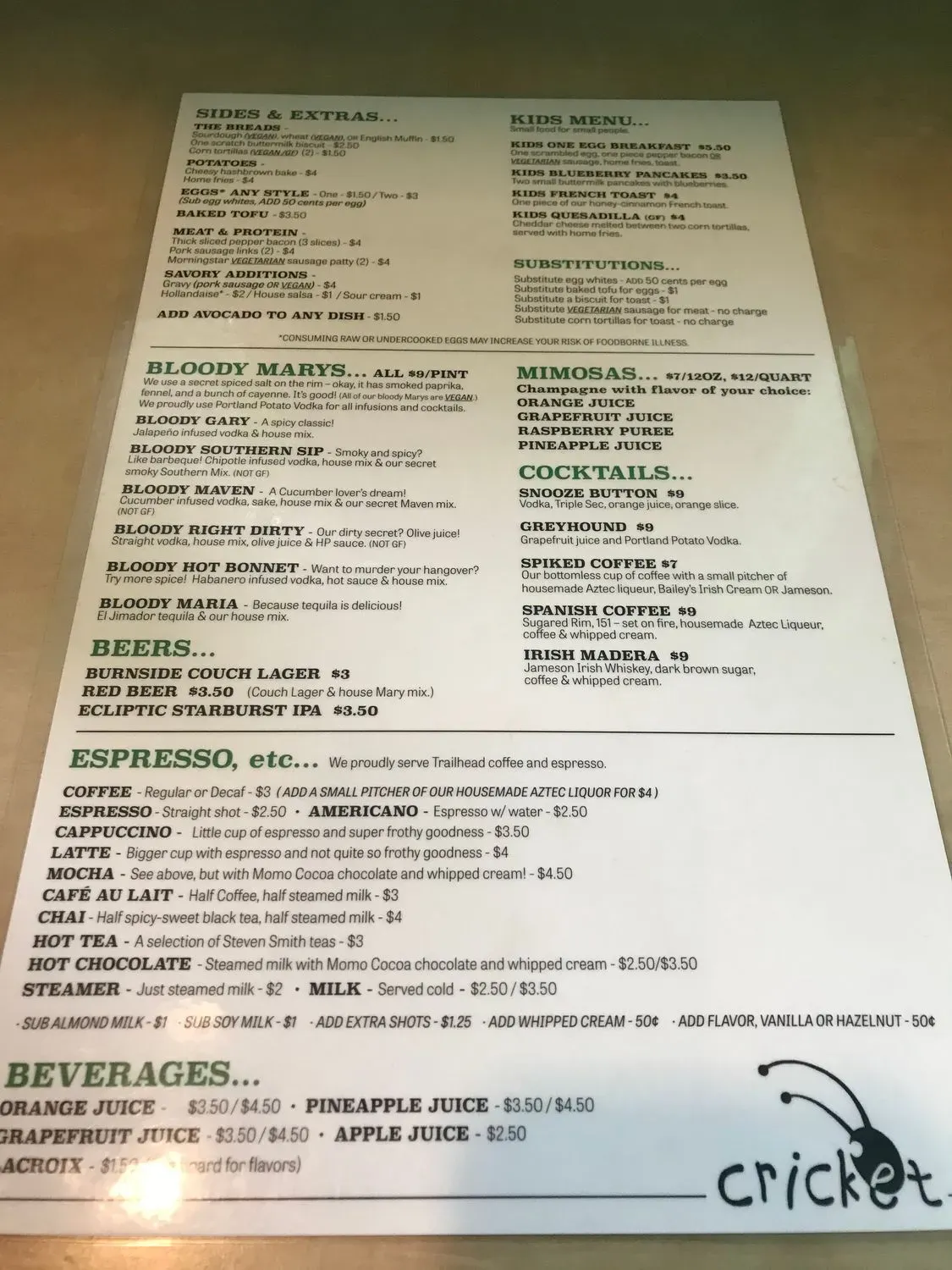 Menu 1