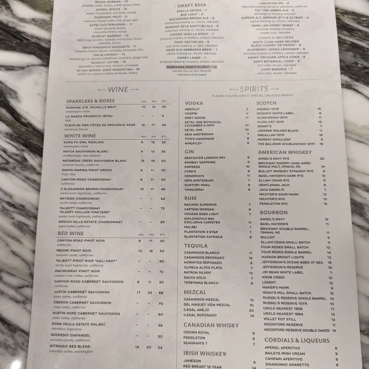 Menu 1