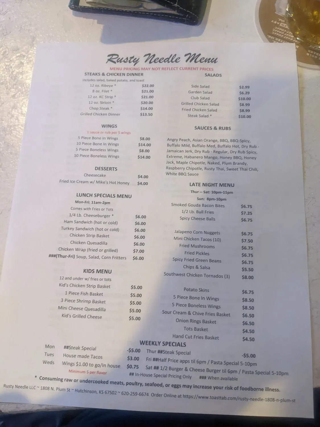 Menu 1