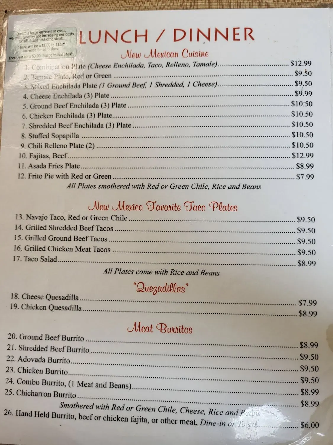 Menu 1