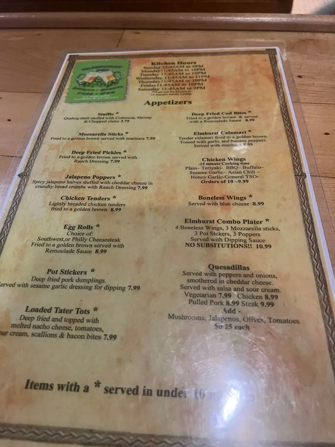 Menu 1