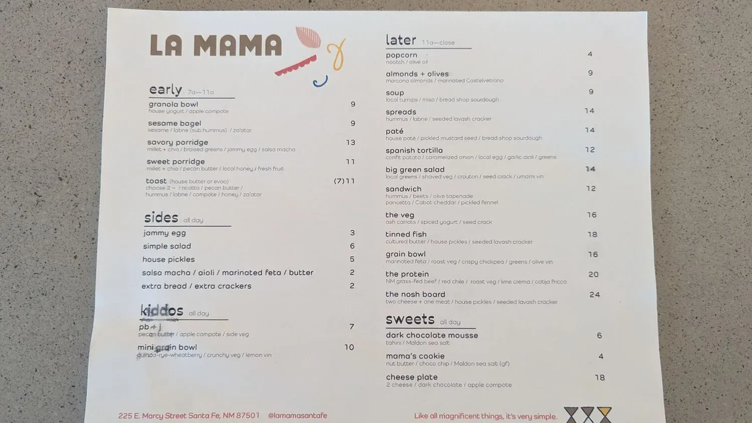 Menu 1