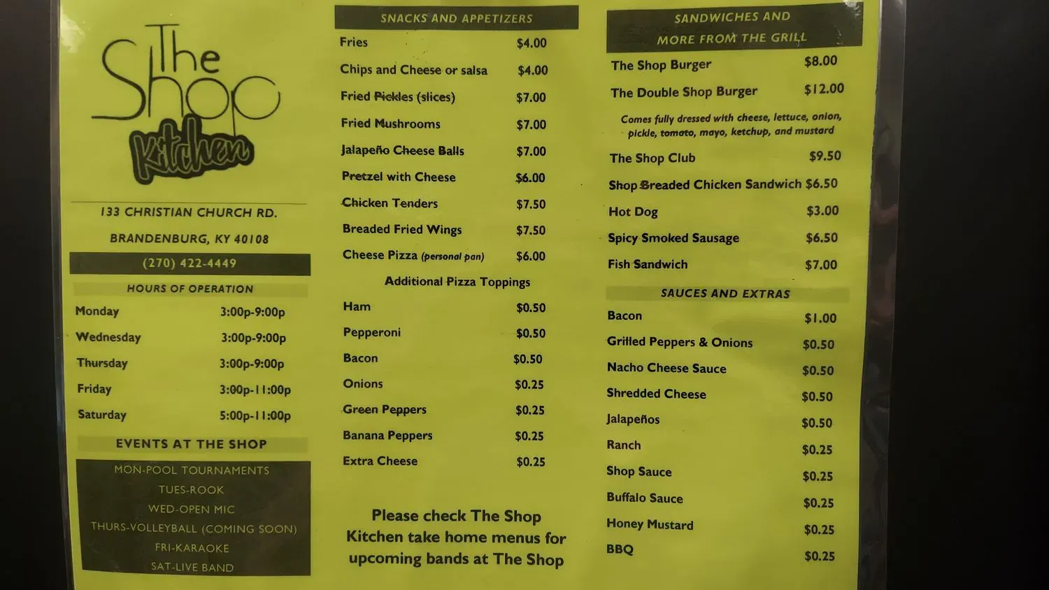 Menu 1