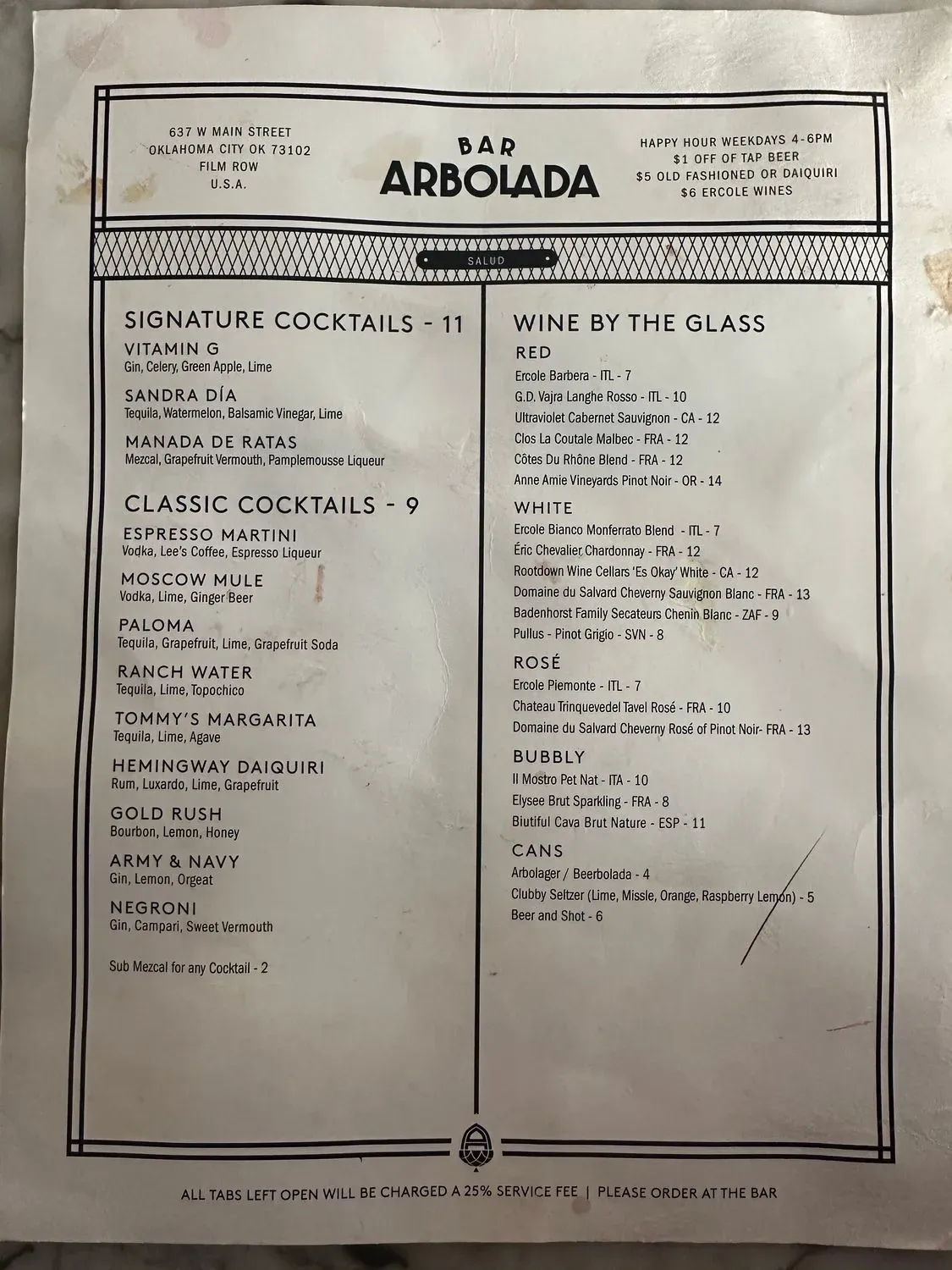 Menu 1