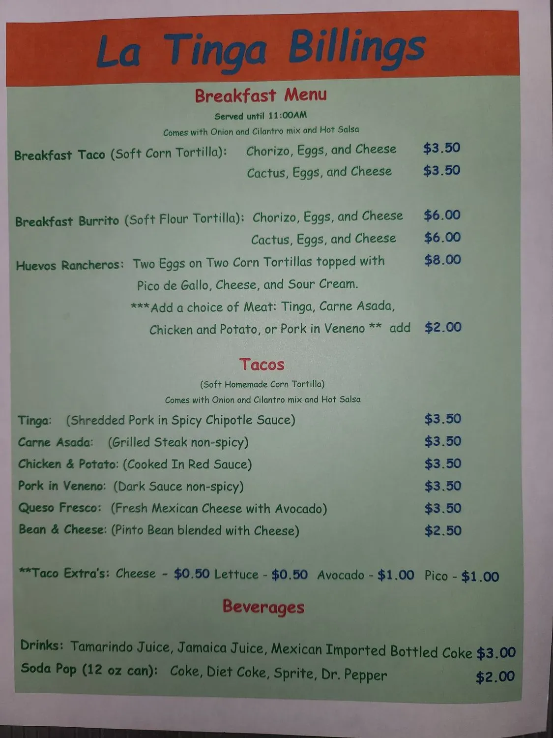 Menu 1