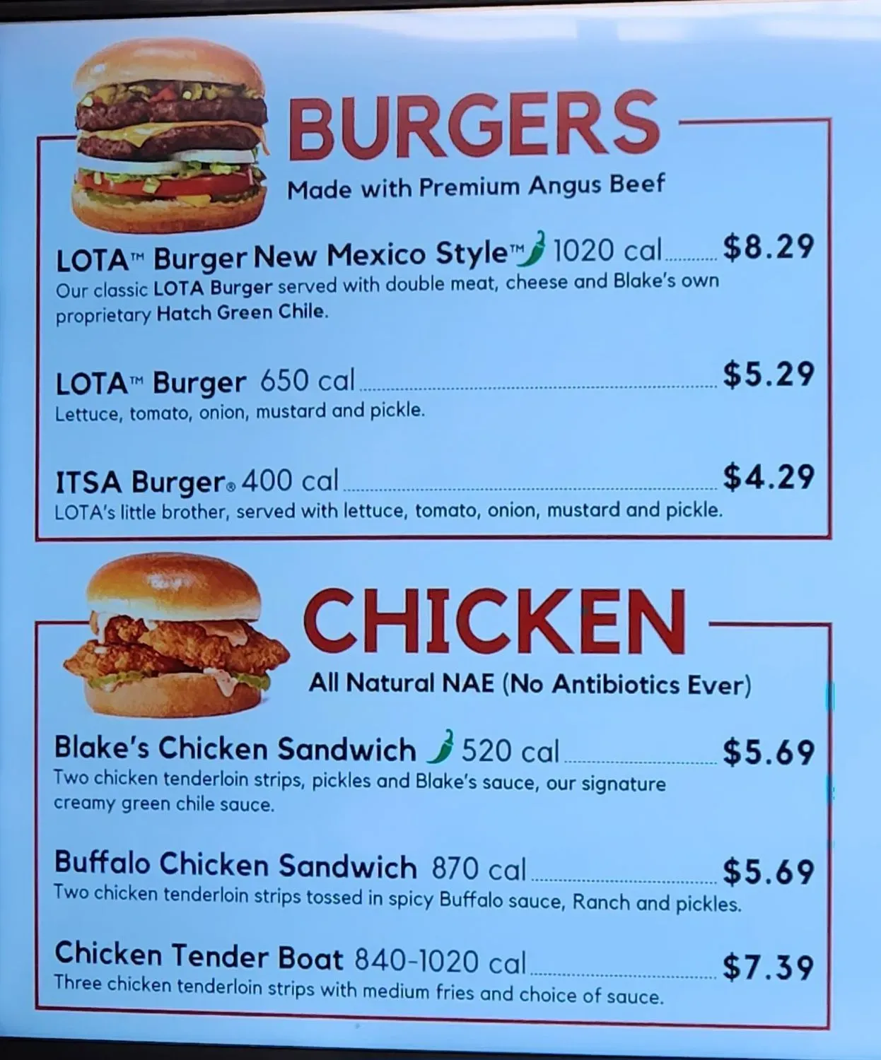 Menu 1