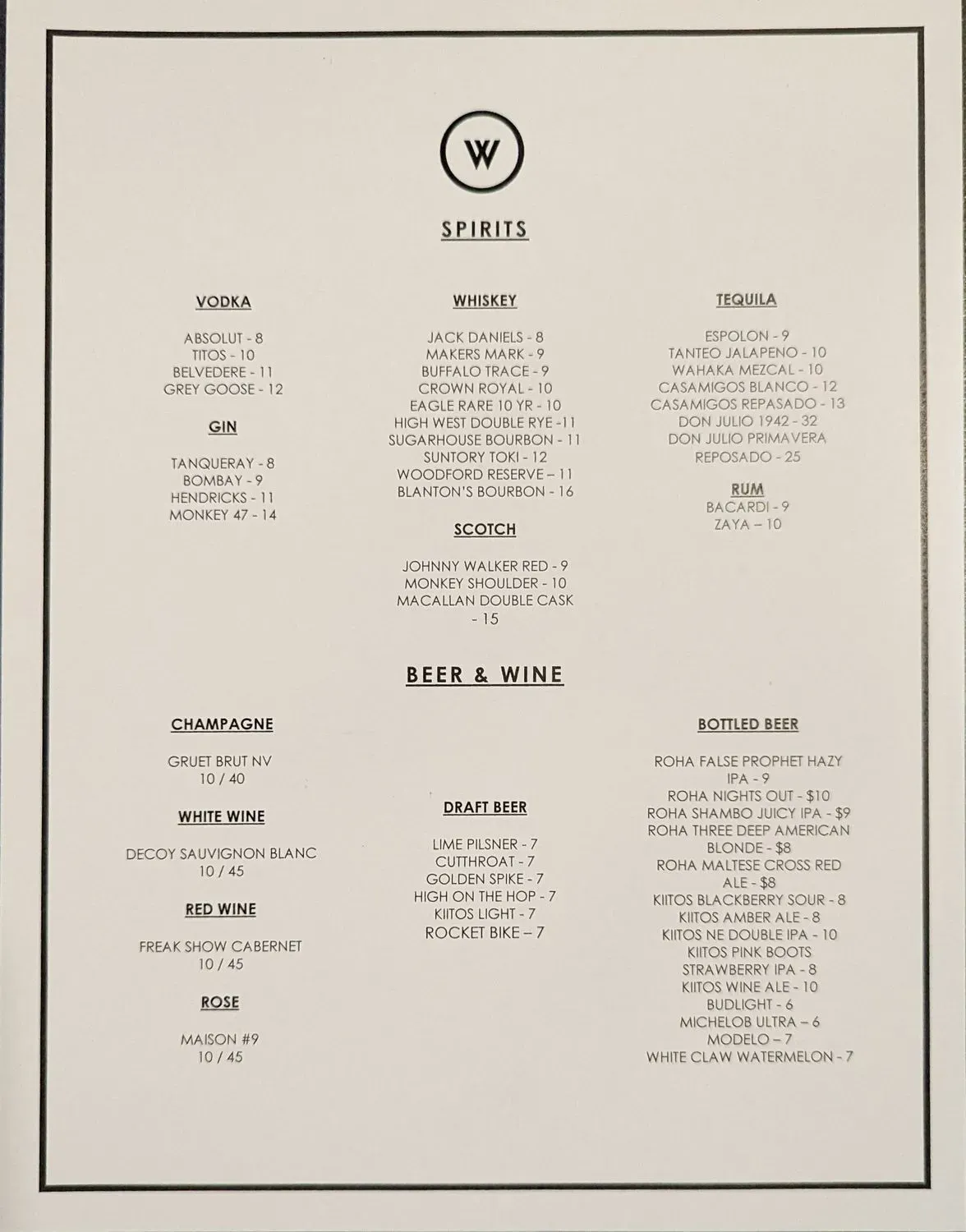 Menu 2