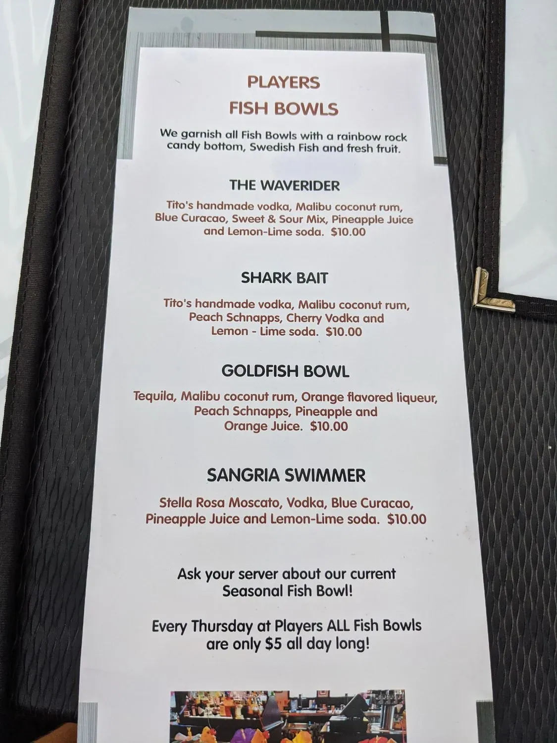 Players Sports Bar & Grill Menu - Updated October 2025