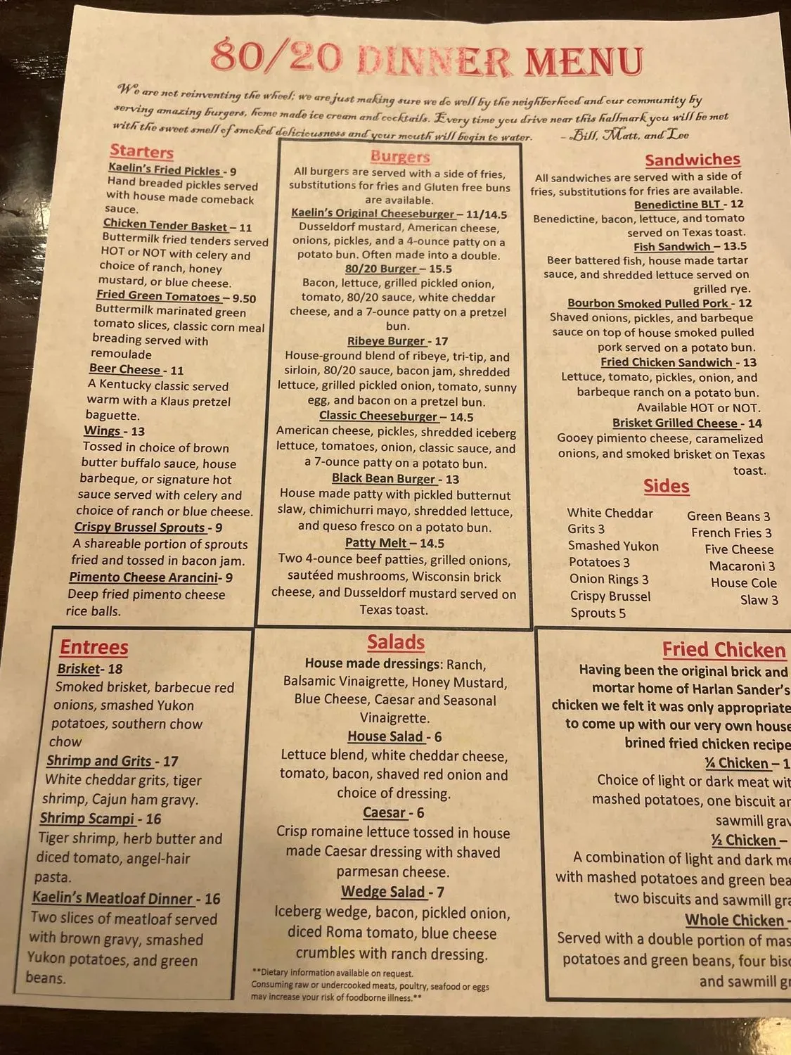 Menu 1