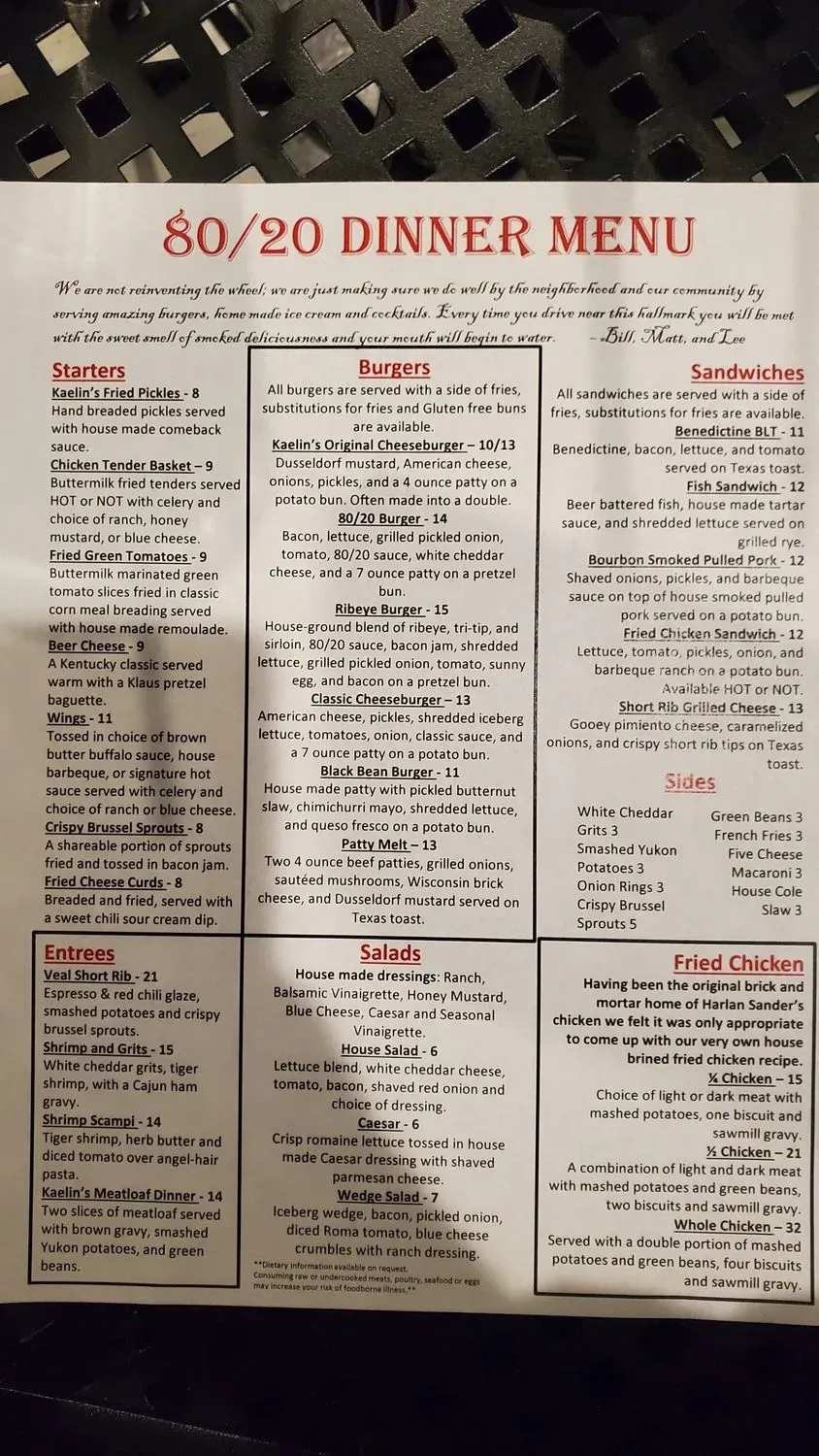 Menu 5