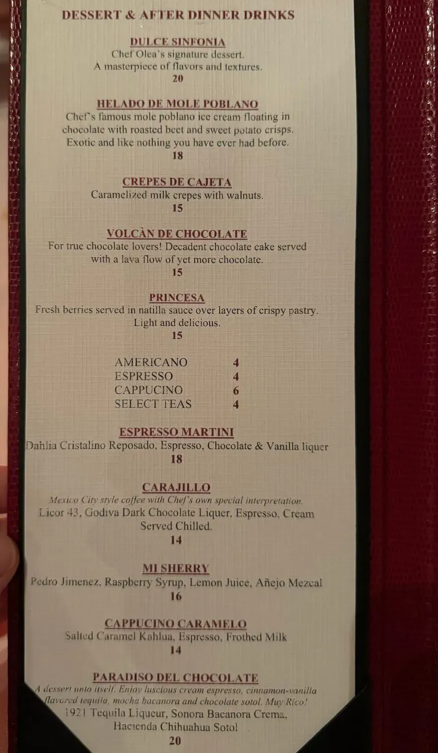 Menu 5