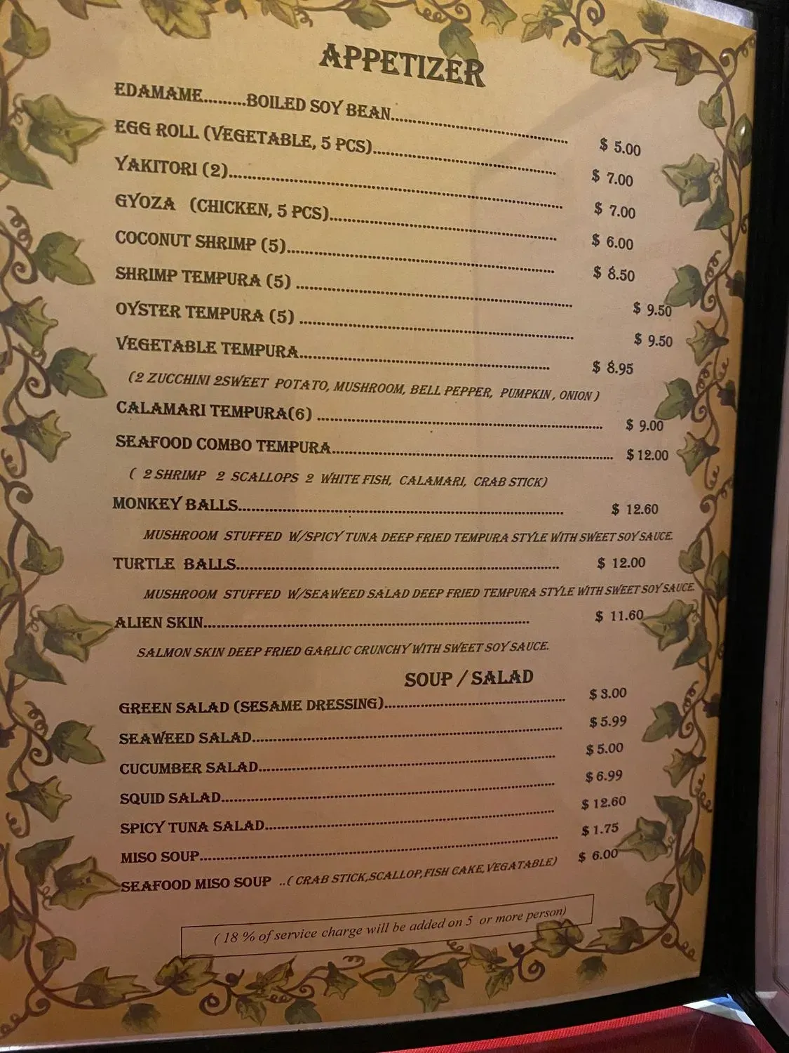 Menu 6