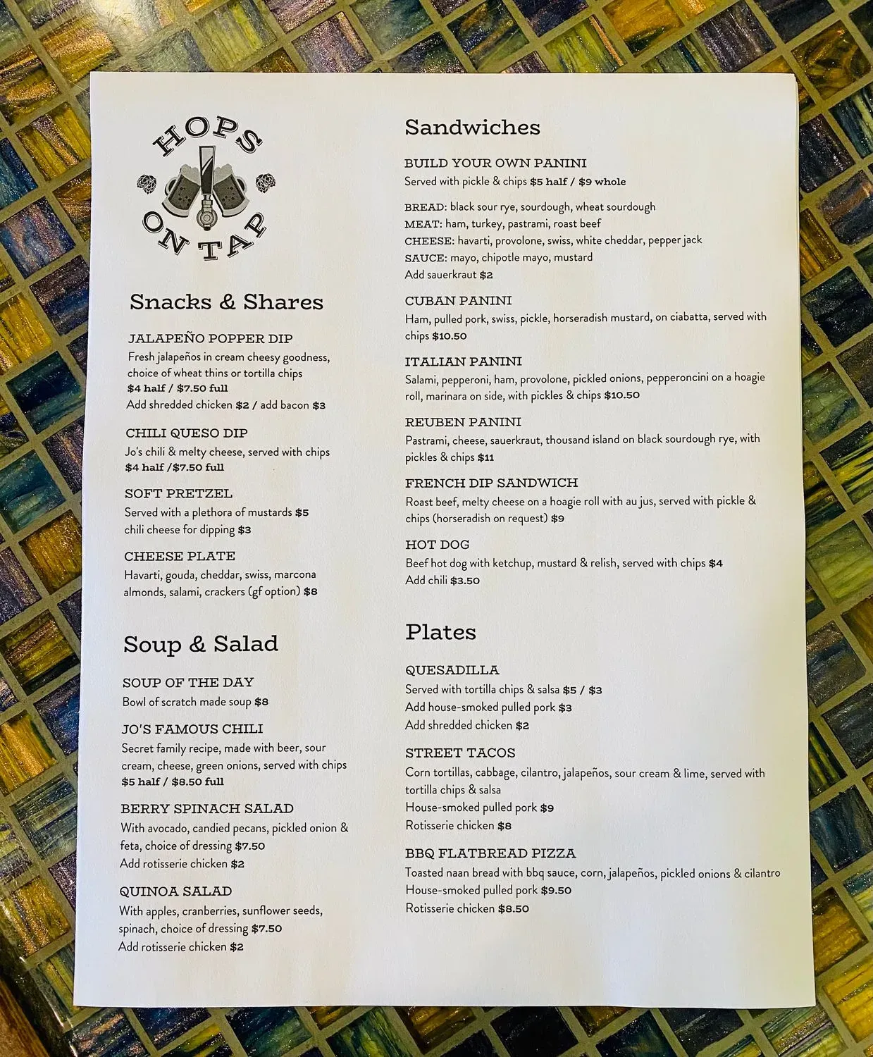 Menu 1