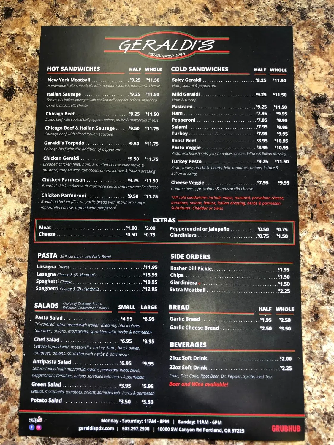 Menu 5