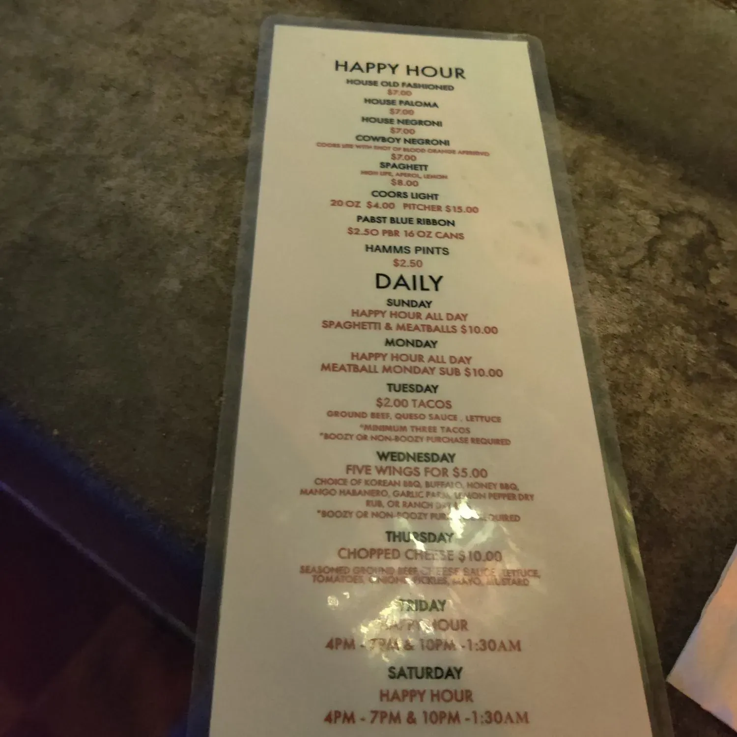 Menu 4