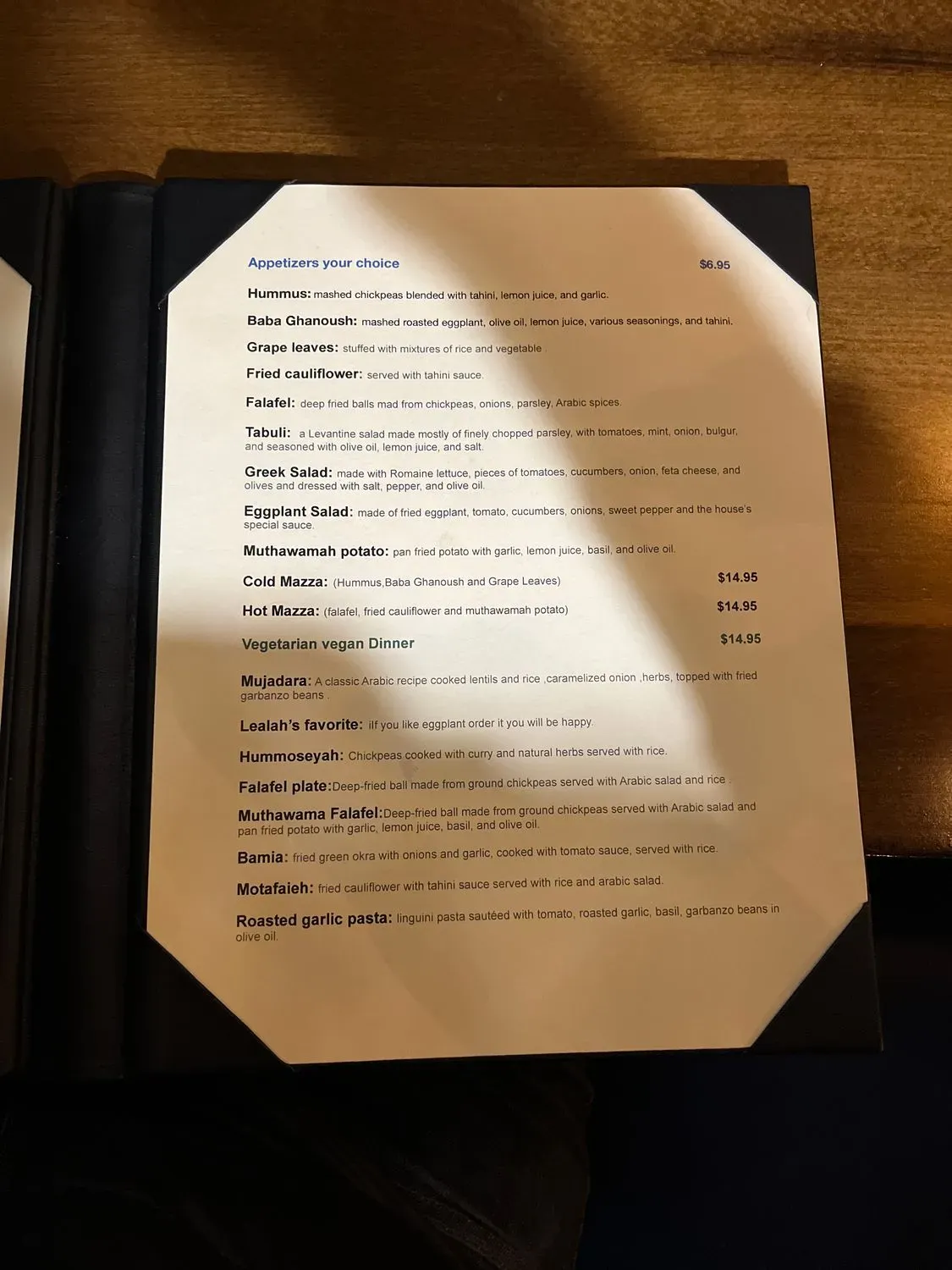 Menu 5