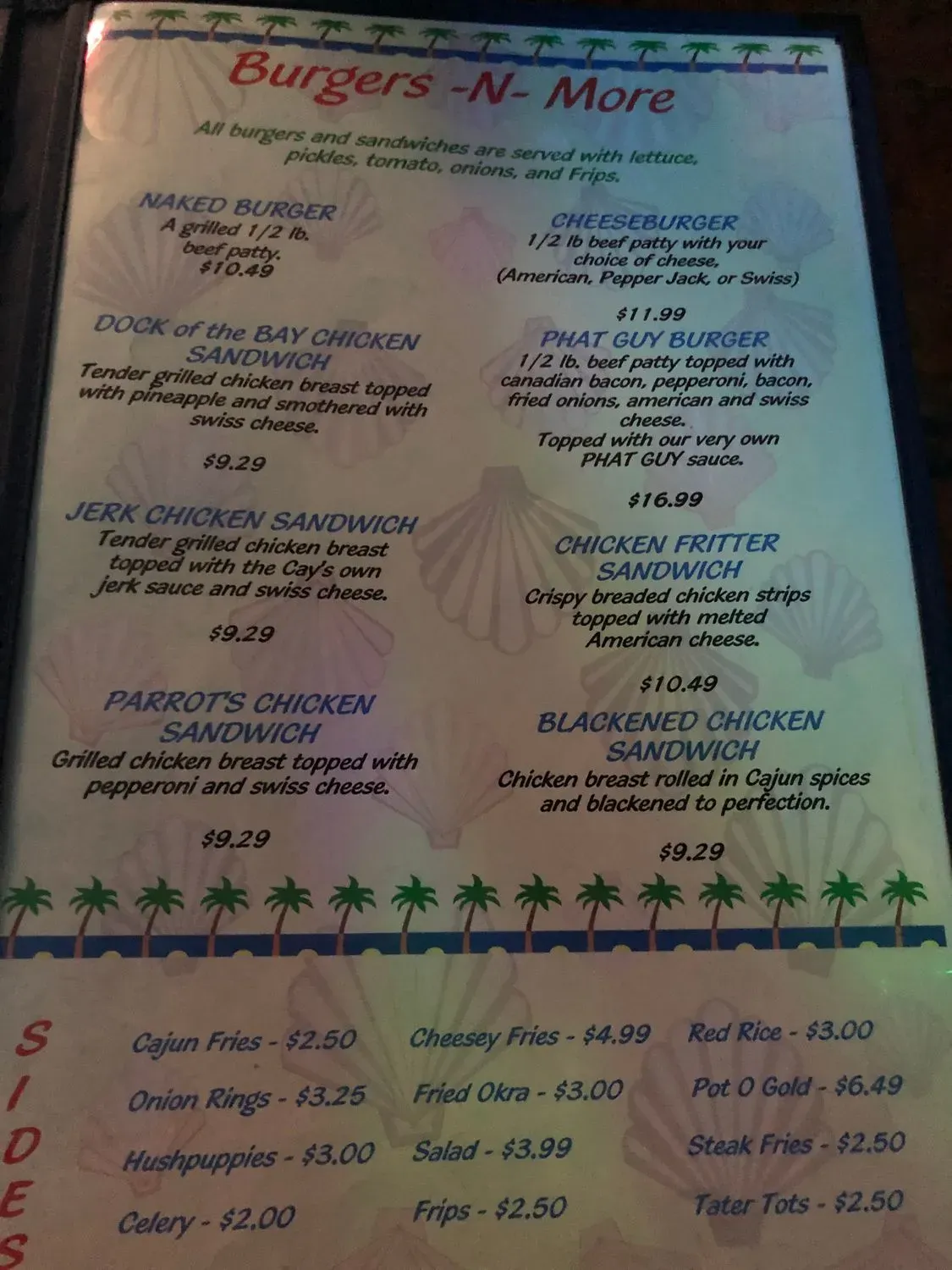Parrot's Cay Tavern & Grill Menu - Updated October 2025