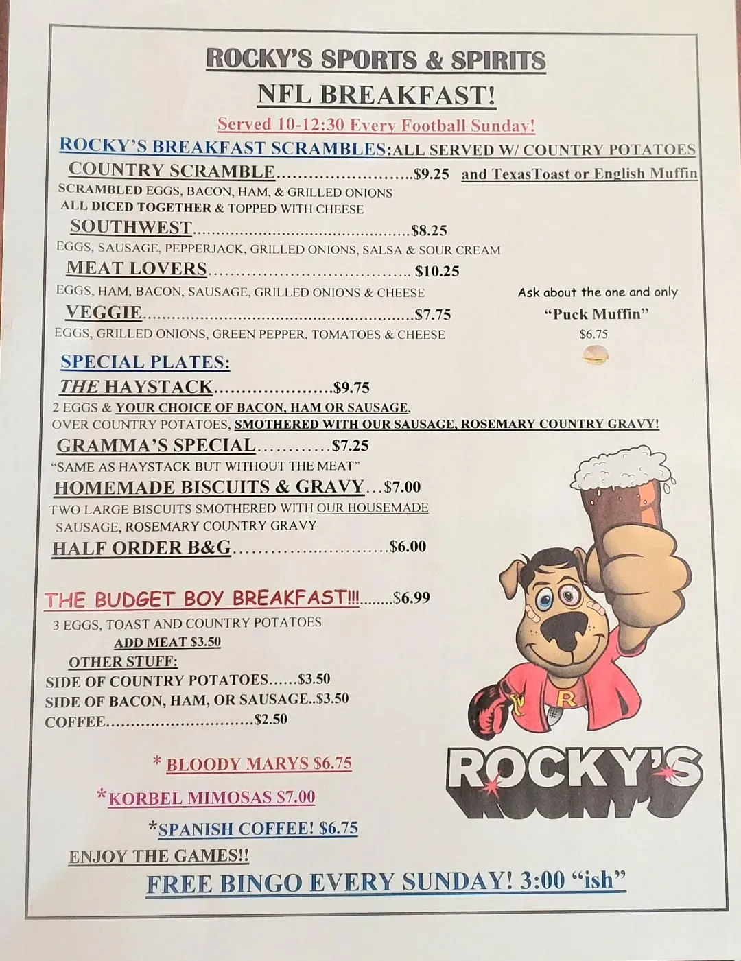 Menu 1