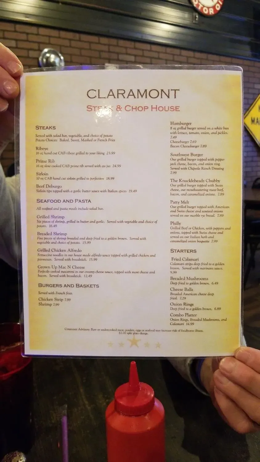Knuckleheadz Bar Menu - Updated October 2025