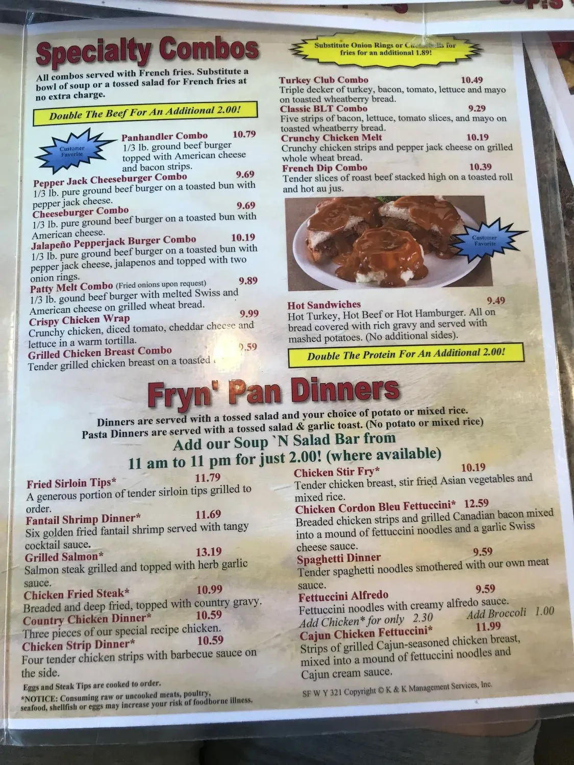 Fryn' Pan Family Restaurant Menu - Updated October 2025
