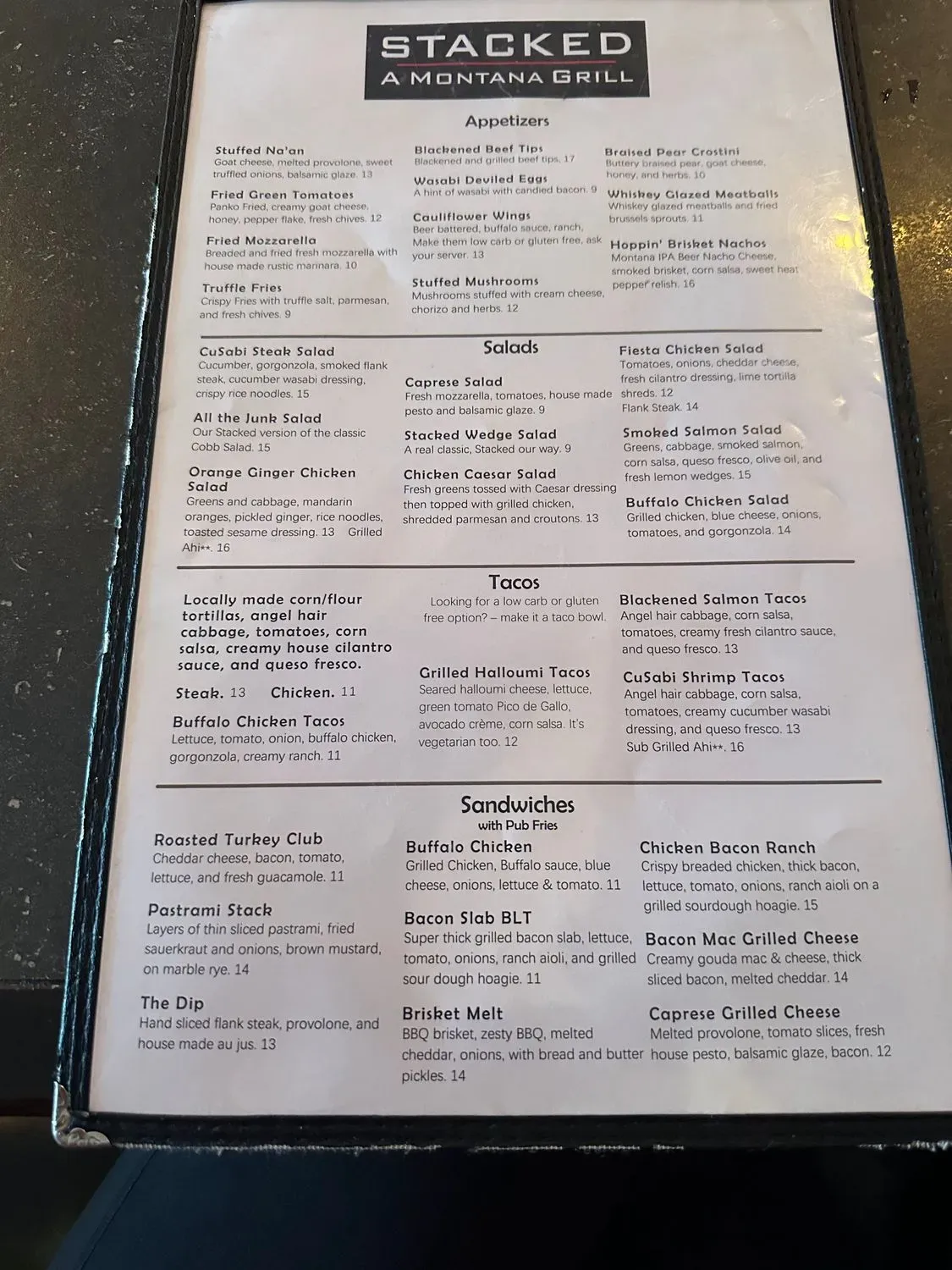 Menu 1