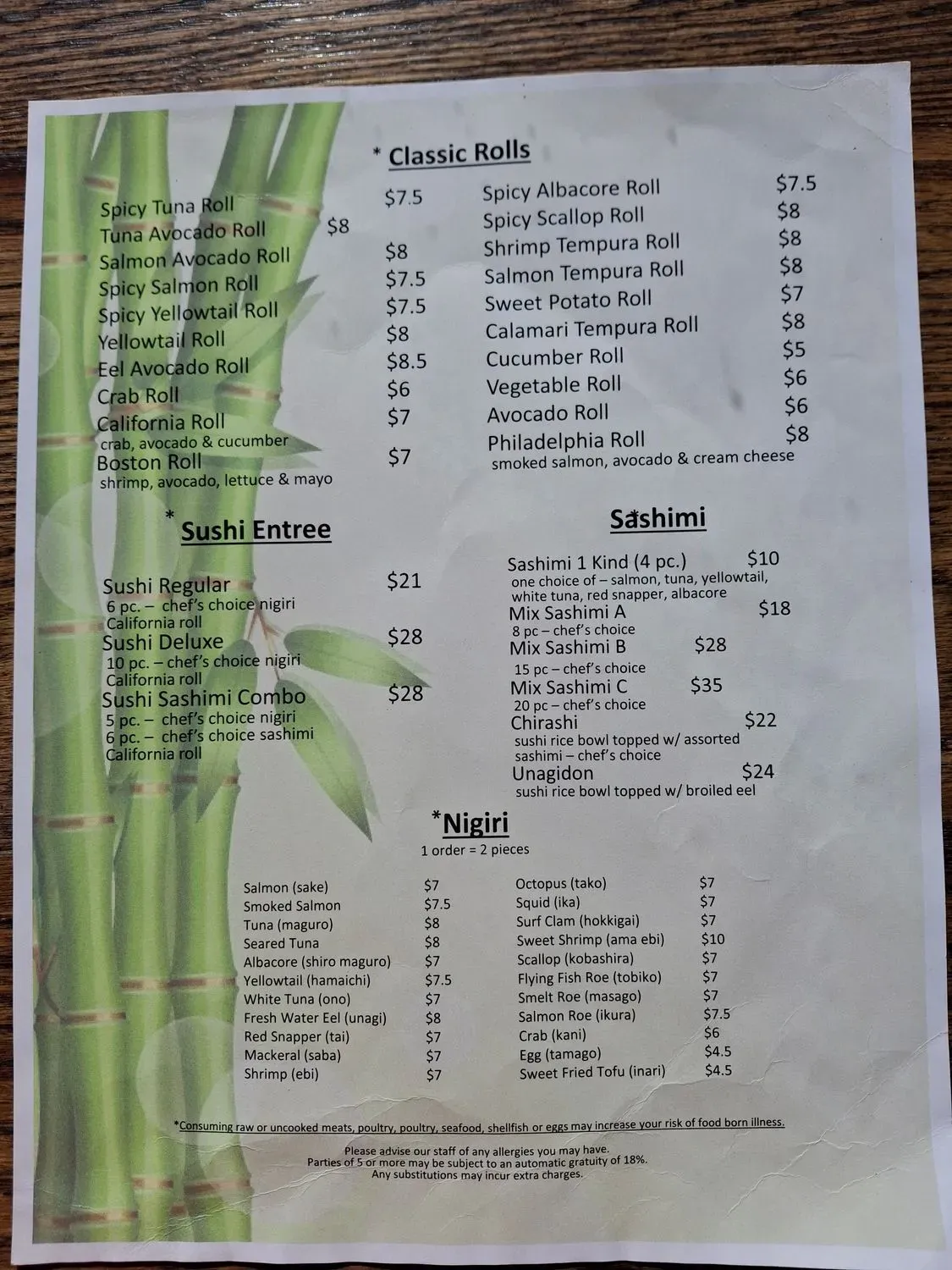 Menu 6