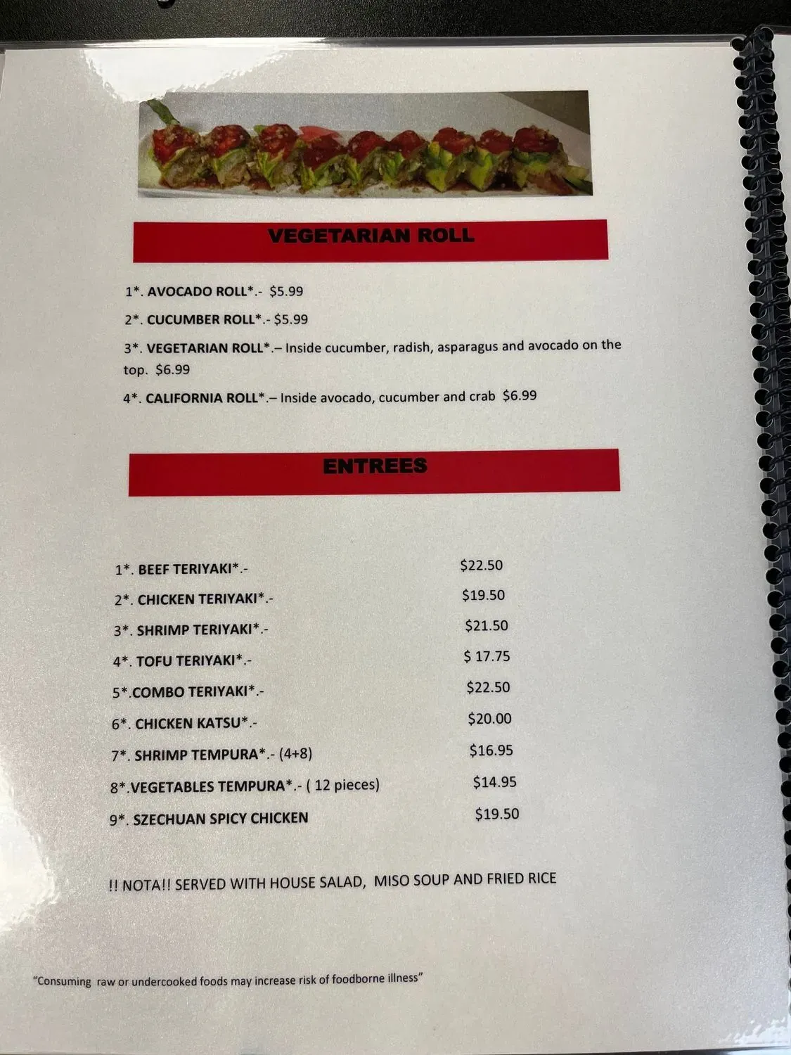 Menu 6