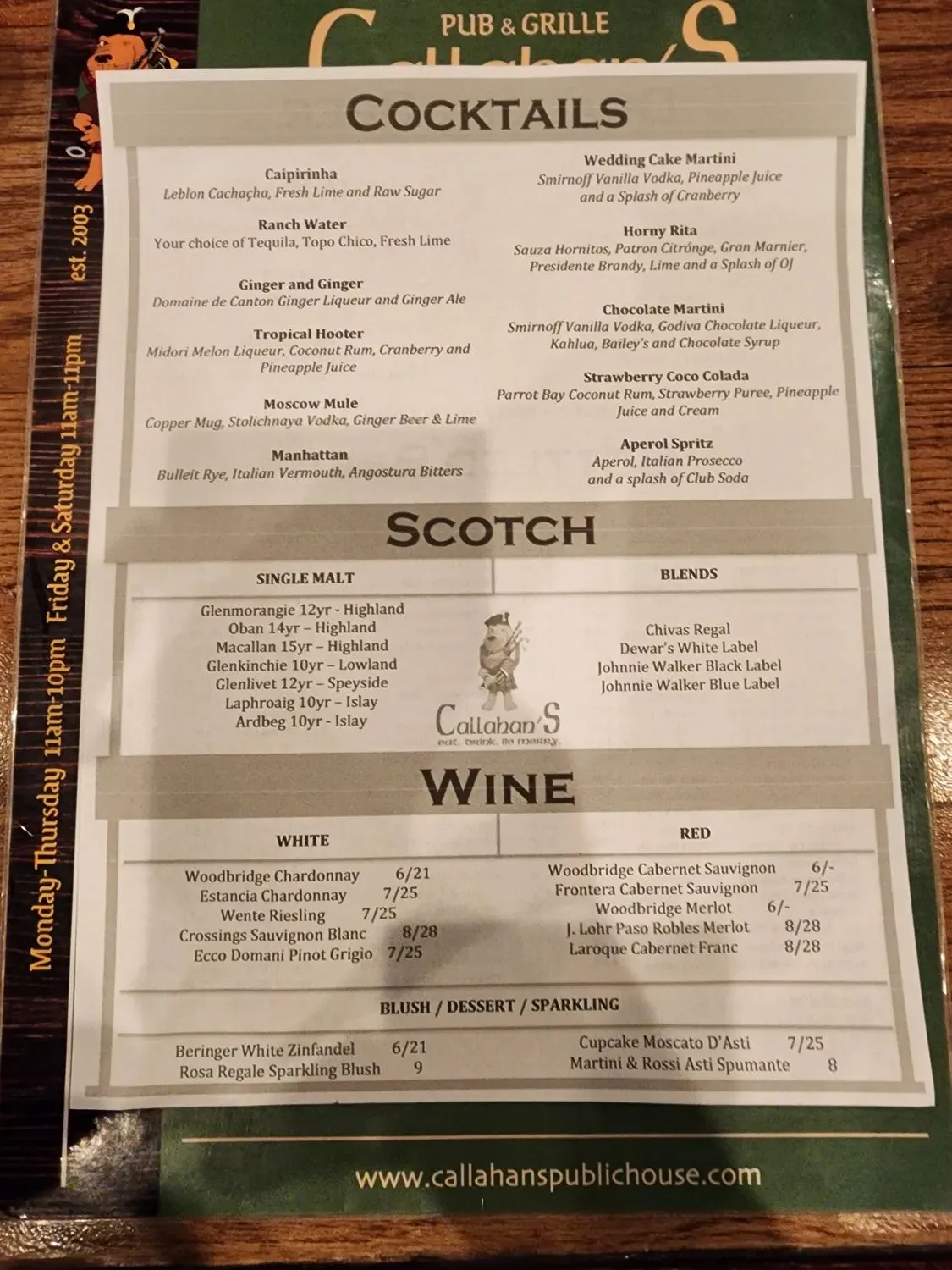 Menu 5