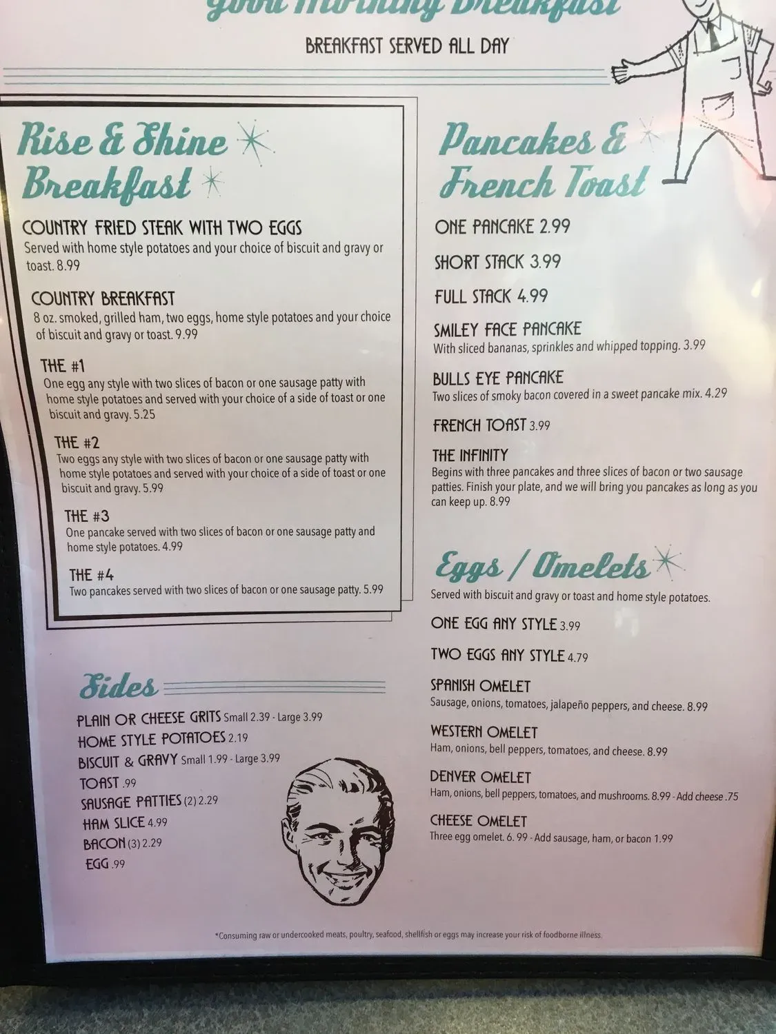 Angel's Diner Menu - Updated October 2025