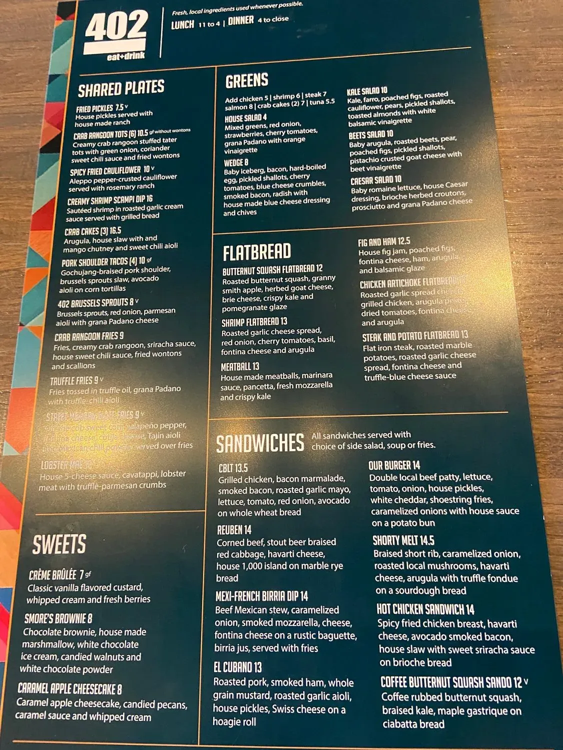 Menu 1