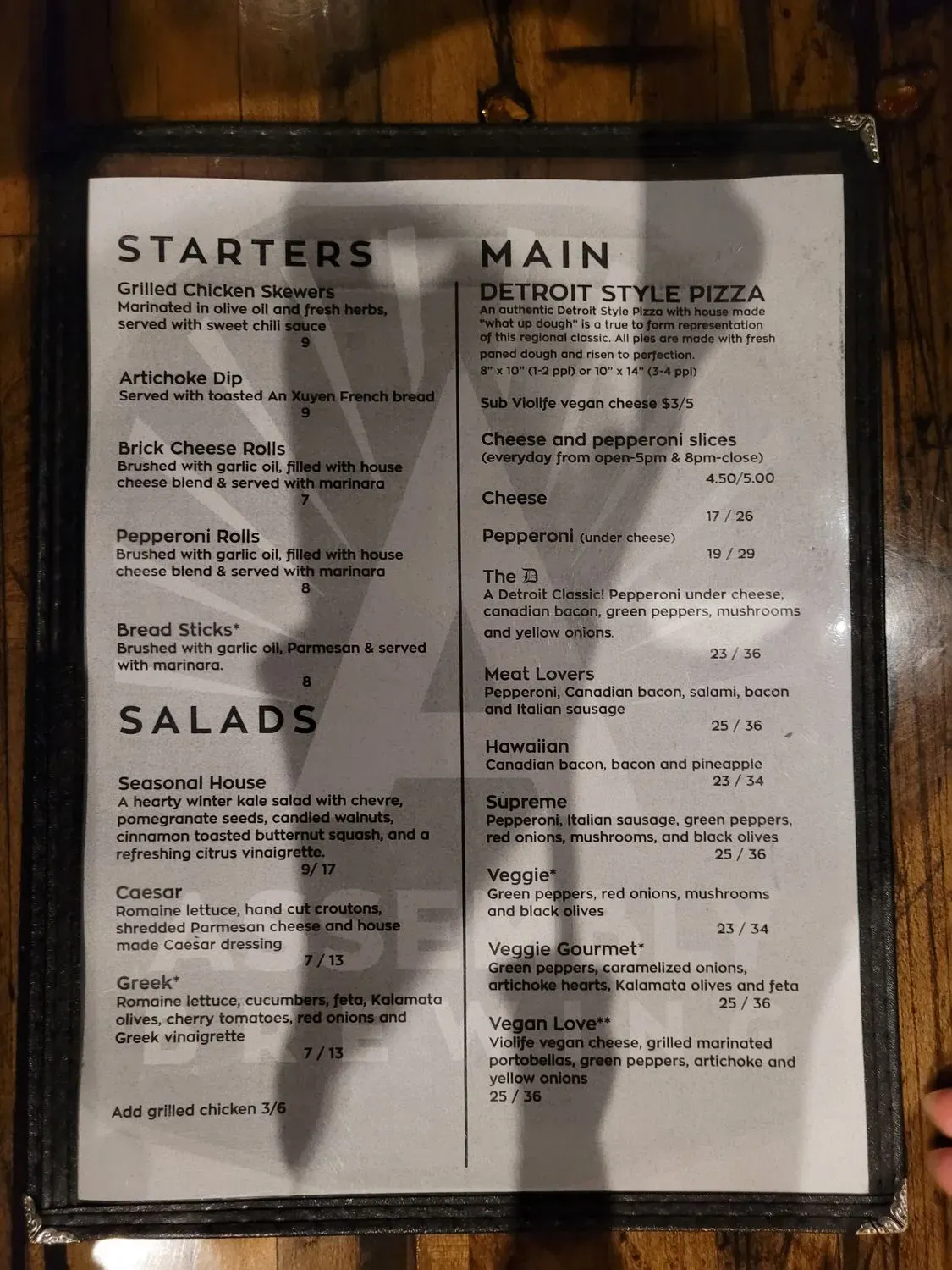 Menu 4