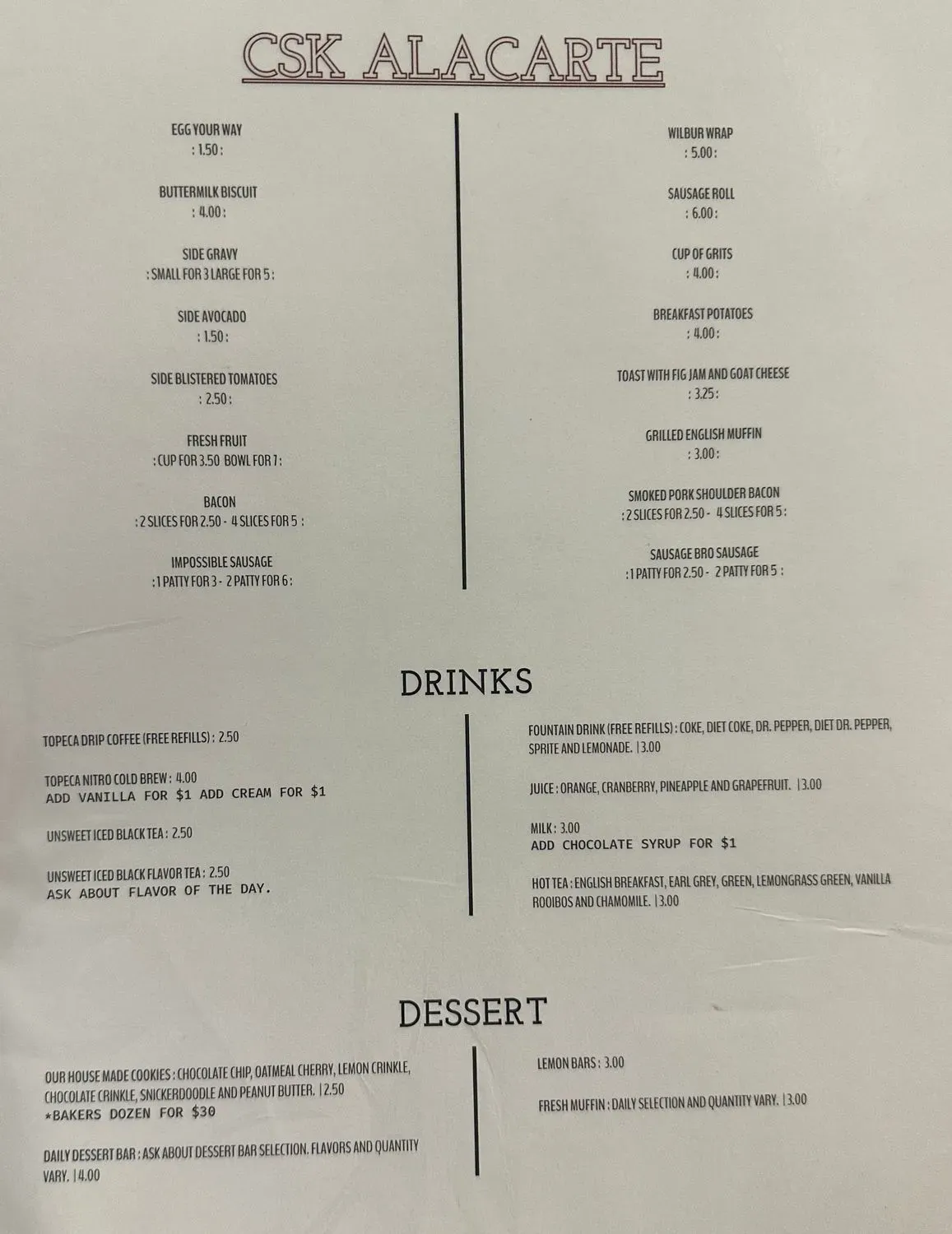 Menu 3