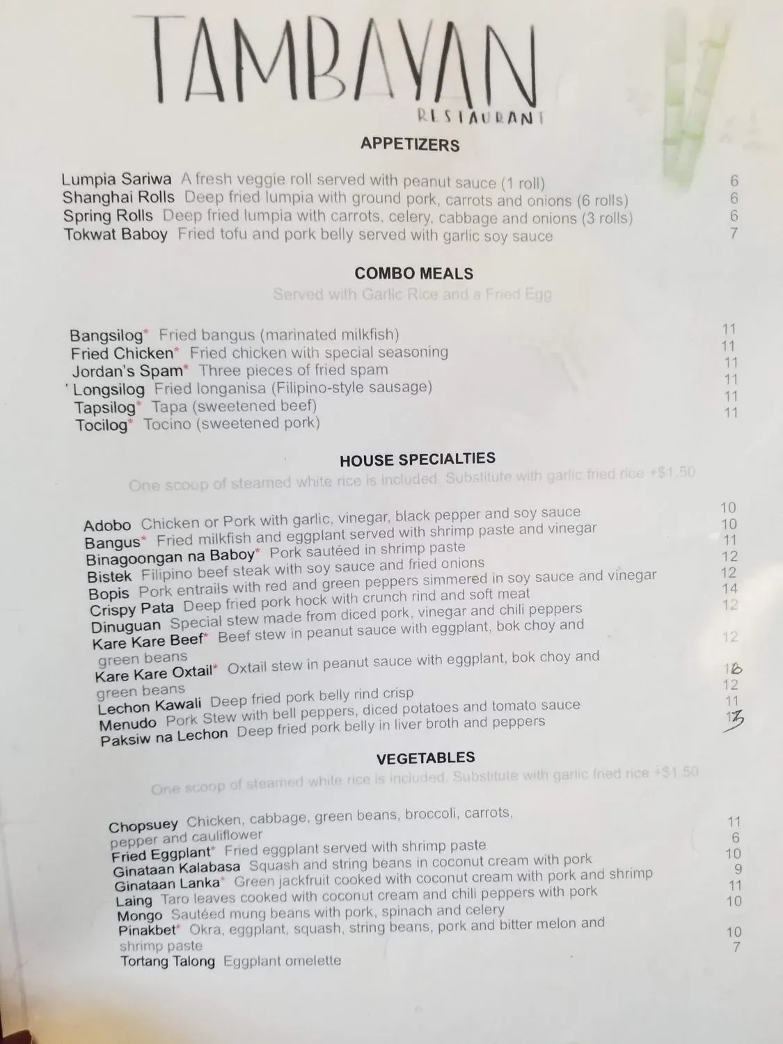 Menu 1