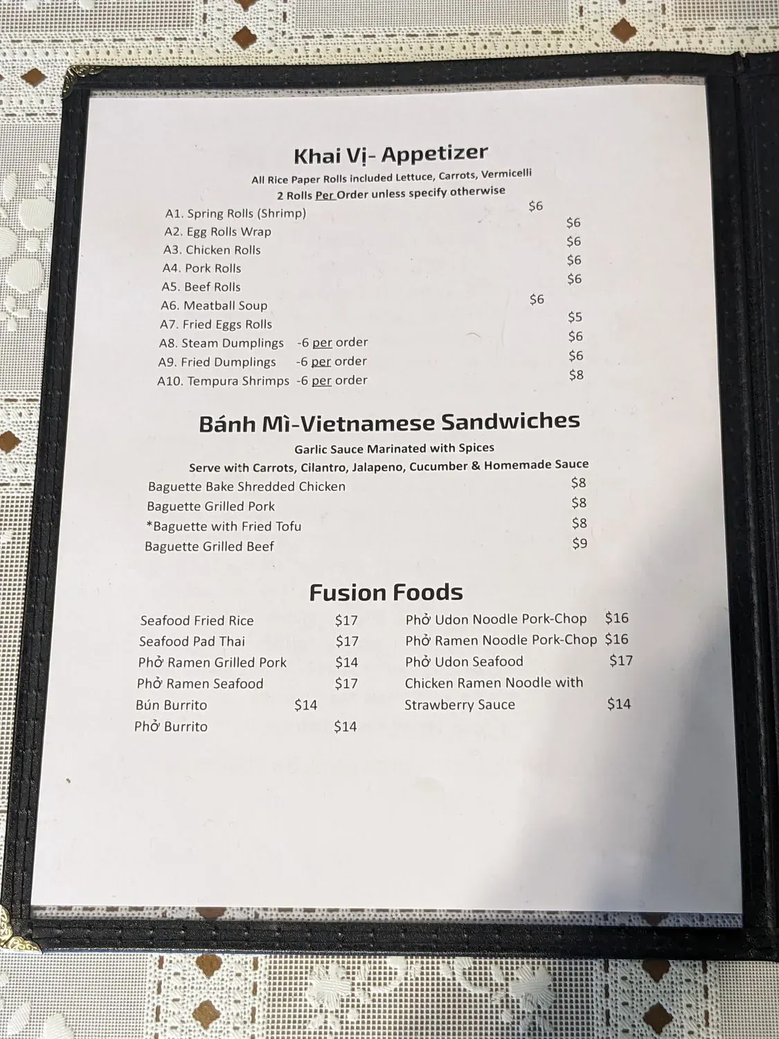 Menu 1