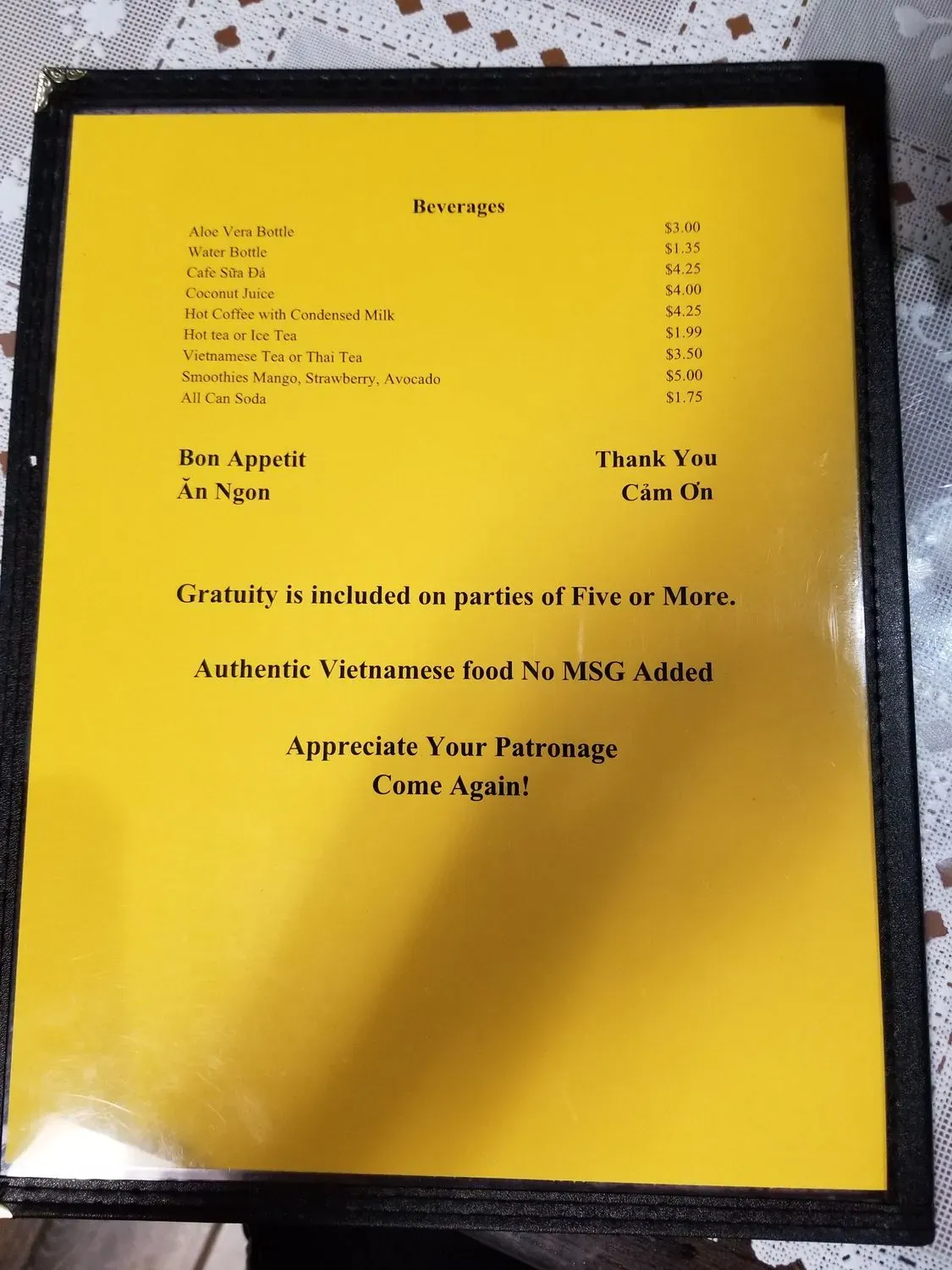 Menu 5