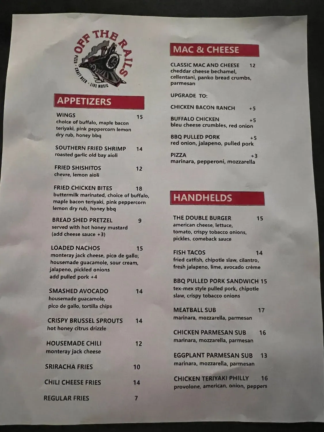 Menu 1