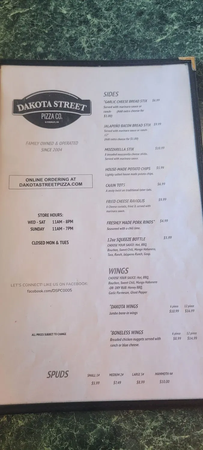 Menu 1