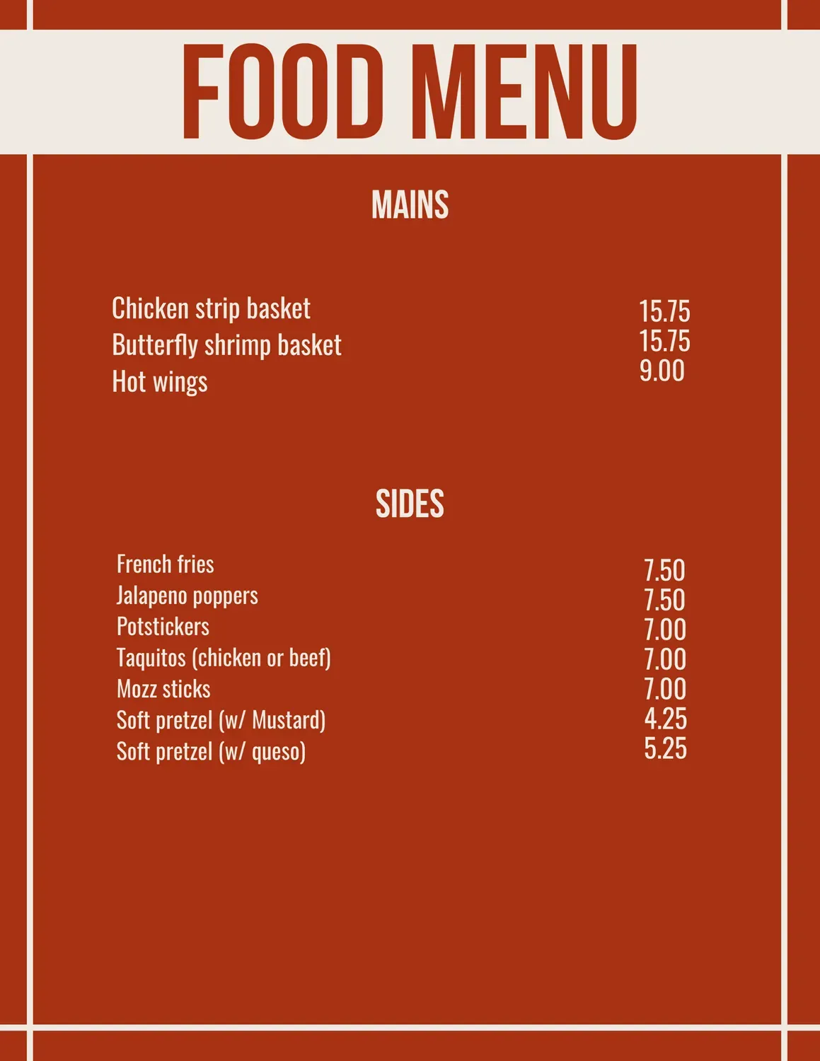 Menu 1