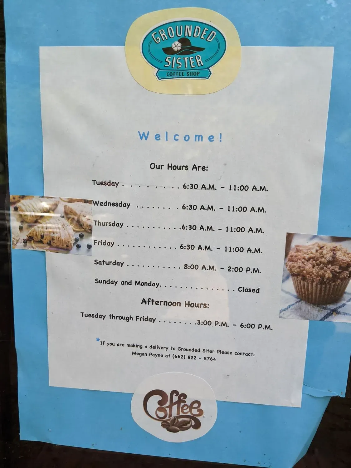 Grounded Sister Coffee Shop Menu - Updated October 2025