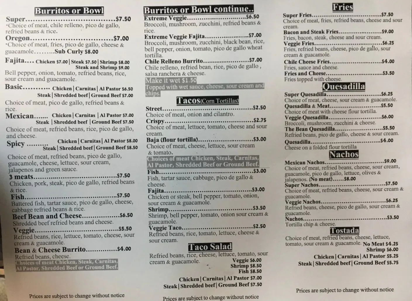 Menu 3