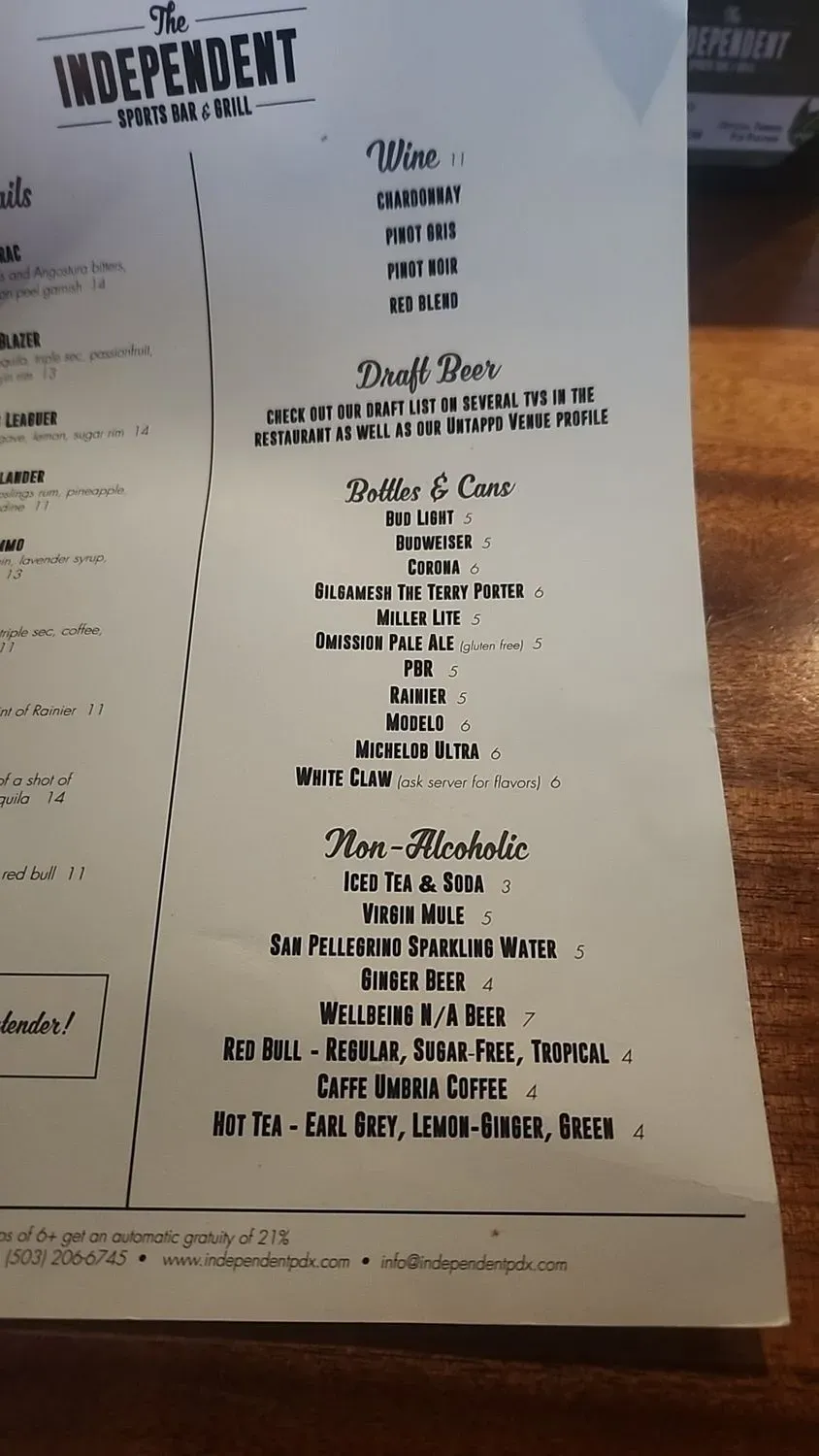 Menu 5