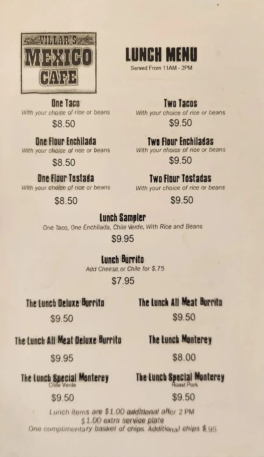 Menu 1