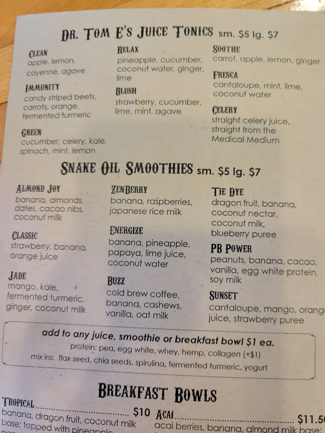 Menu 5