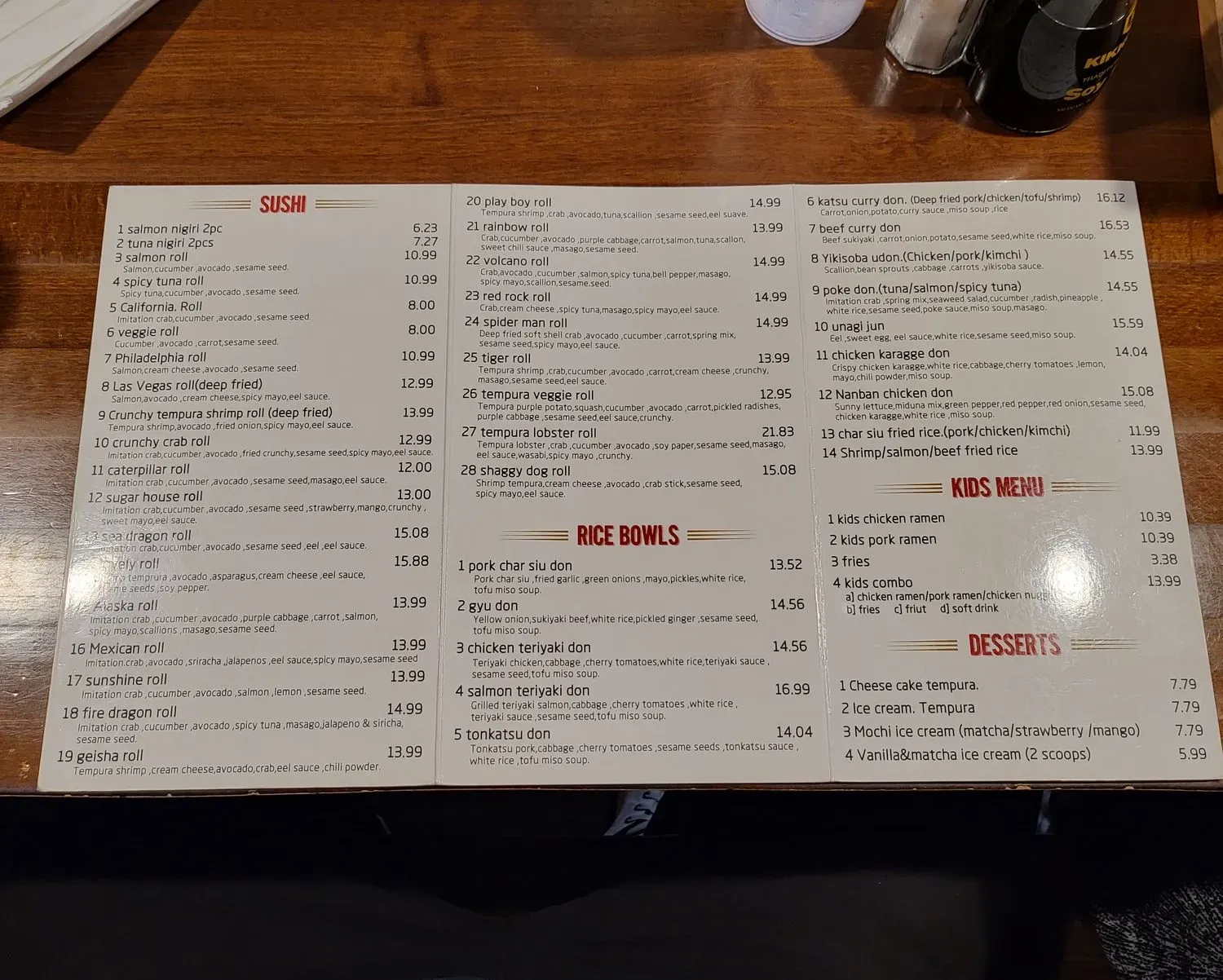 Menu 1